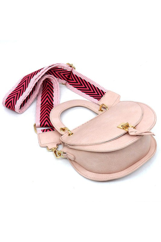 Fashion Flap Saddle Satchel Crossbody Bag in 4 Colors