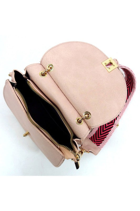 Fashion Flap Saddle Satchel Crossbody Bag in 4 Colors