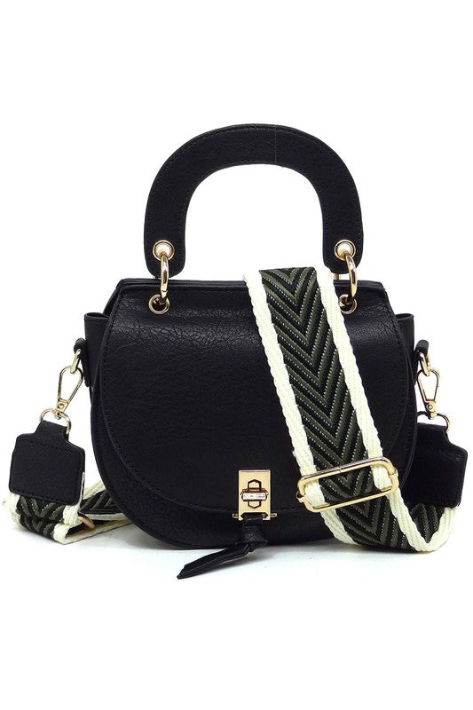Fashion Flap Saddle Satchel Crossbody Bag in 4 Colors