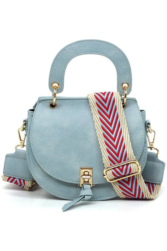 Fashion Flap Saddle Satchel Crossbody Bag in 4 Colors