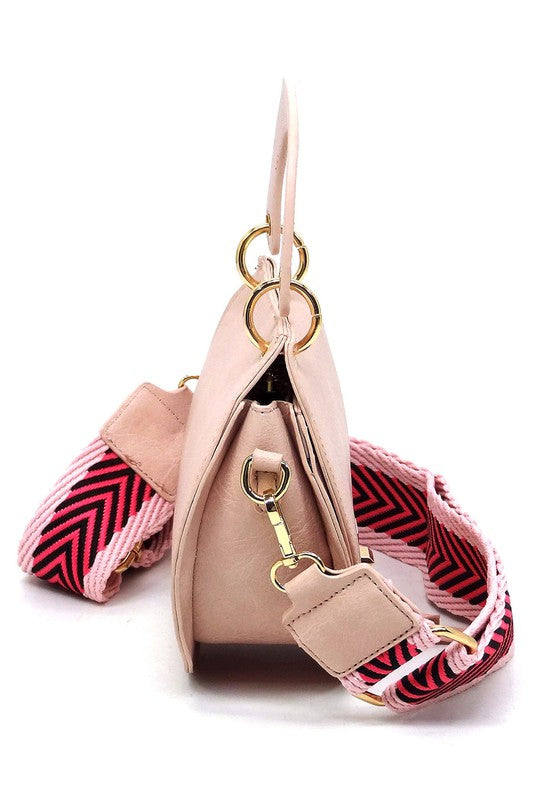 Fashion Flap Saddle Satchel Crossbody Bag in 4 Colors