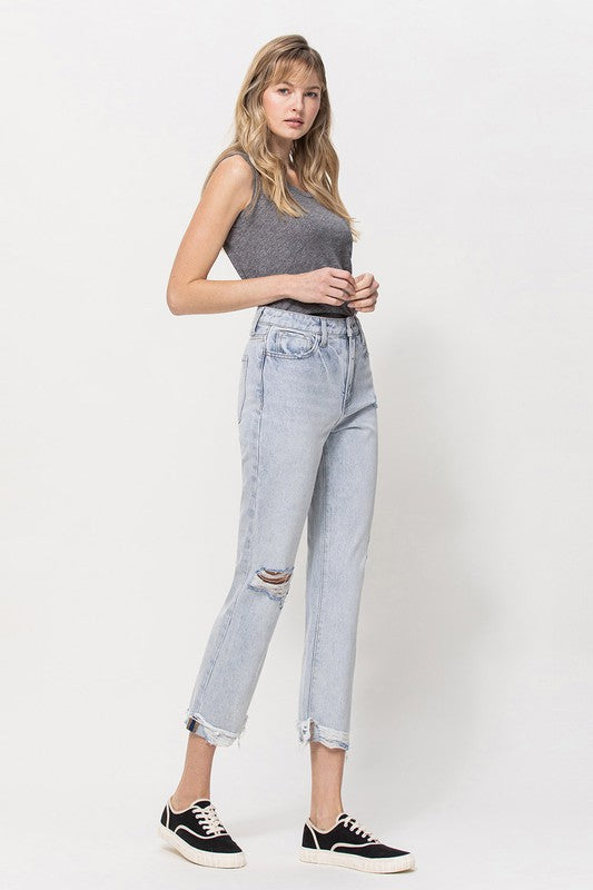 Super High Relaxed Cuffed Straight Jeansfrom Vervet