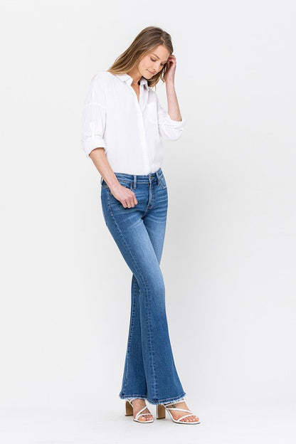 34 Inch Mid Rise Flare Jeans from Vervet