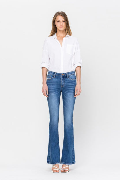 34 Inch Mid Rise Flare Jeans from Vervet