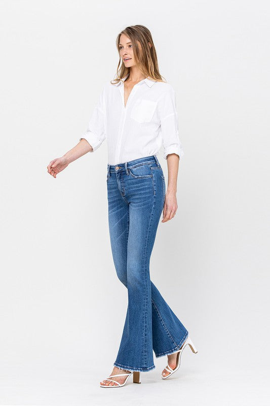 34 Inch Mid Rise Flare Jeans from Vervet