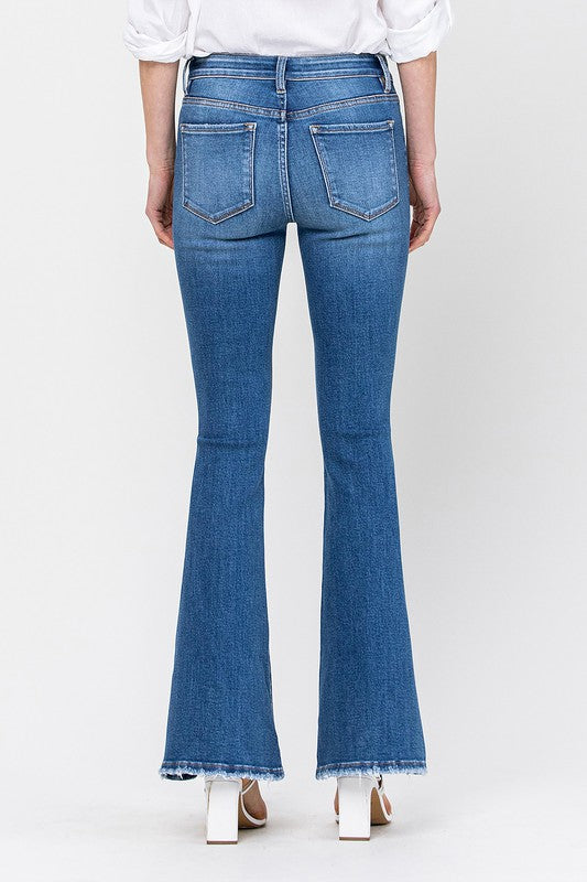 34 Inch Mid Rise Flare Jeans from Vervet