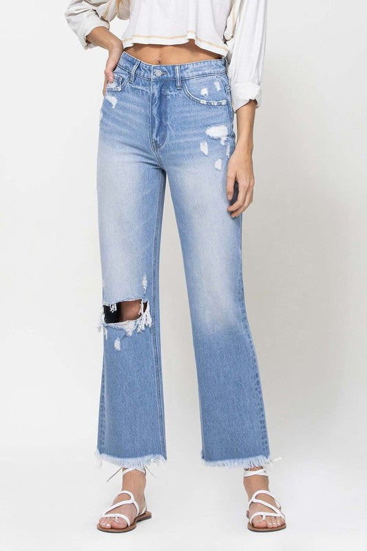 90's Vintage Ankle Flare Jeans from Vervet