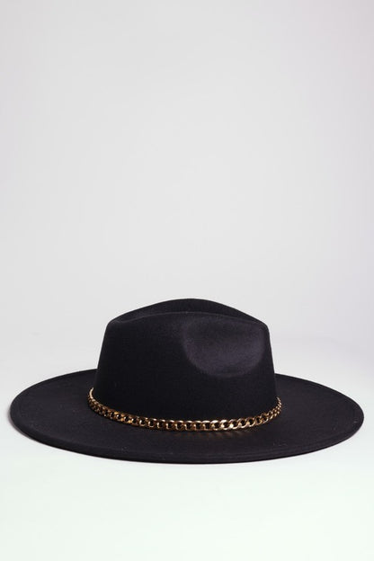 CHAIN BELT FEDORA HAT