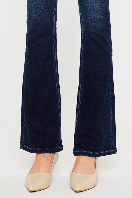 High Rise Wide Waistband Skinny Bootcut Jeans