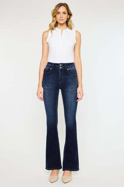 High Rise Wide Waistband Skinny Bootcut Jeans