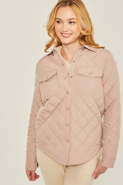 Quilted Bust Pocket Jacket in 5 Colors