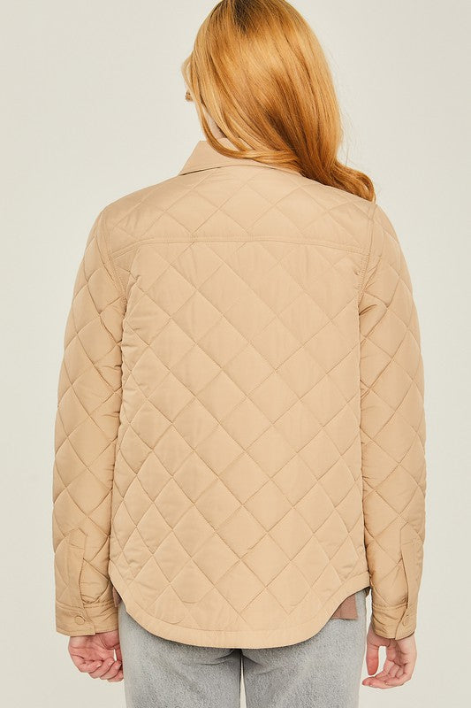 Quilted Bust Pocket Jacket in 5 Colors