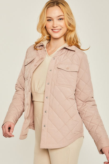 Quilted Bust Pocket Jacket in 5 Colors