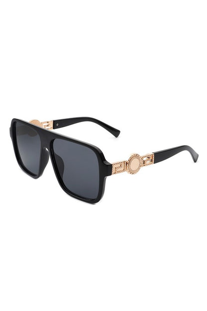 Retro Square Aviator Vintage Flat Top Sunglasses