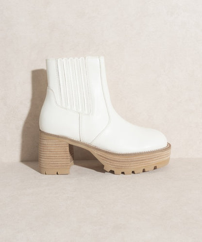 OASIS SOCIETY Aubrey - Platform Paneled Boots in Black or Cream