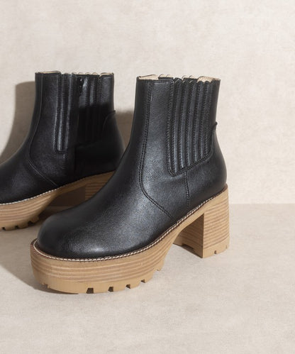 OASIS SOCIETY Aubrey - Platform Paneled Boots in Black or Cream