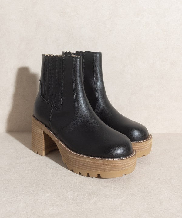 OASIS SOCIETY Aubrey - Platform Paneled Boots in Black or Cream