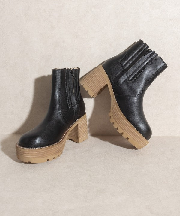 OASIS SOCIETY Aubrey - Platform Paneled Boots in Black or Cream