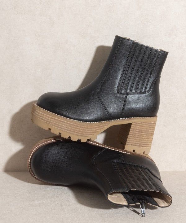 OASIS SOCIETY Aubrey - Platform Paneled Boots in Black or Cream