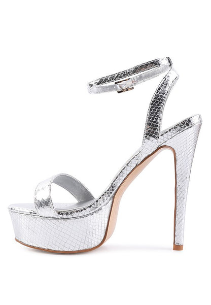 Queen Bee Rhinestone Heeled Sandals