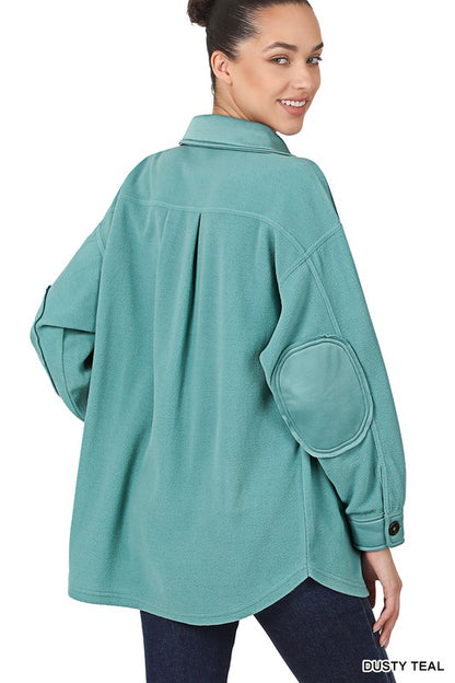 Oversized Basic Fleece Shacket in 4 Colors