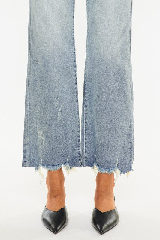 High Rise Slim Wide Leg Jeans