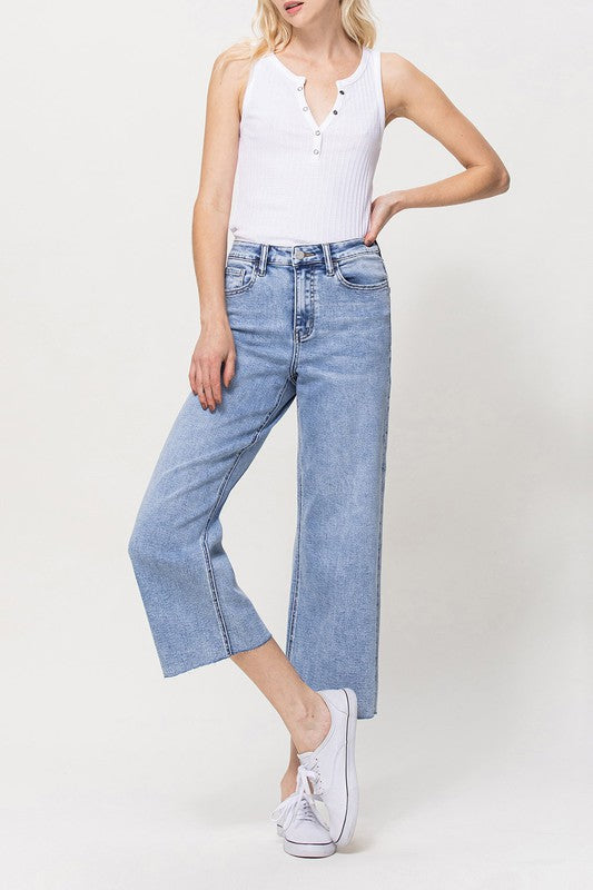 Super High Rise Crop Wide Leg Jeans from Vervet