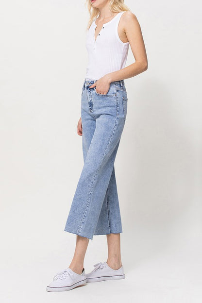 Super High Rise Crop Wide Leg Jeans from Vervet