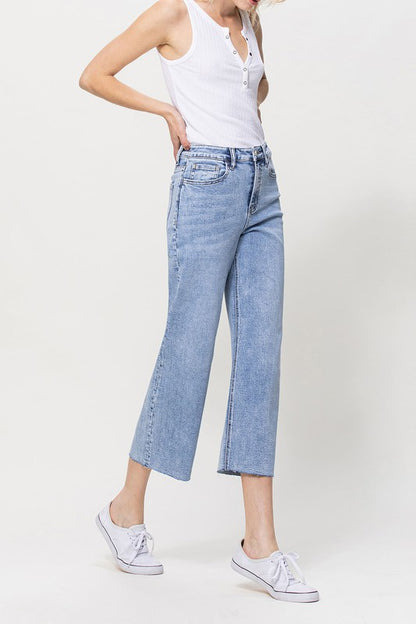 Super High Rise Crop Wide Leg Jeans from Vervet