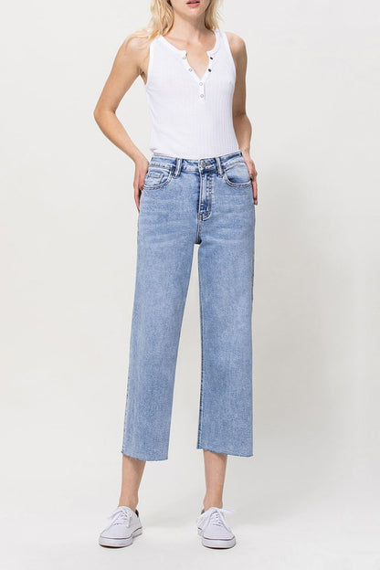 Super High Rise Crop Wide Leg Jeans from Vervet