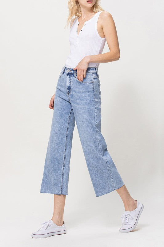 Super High Rise Crop Wide Leg Jeans from Vervet