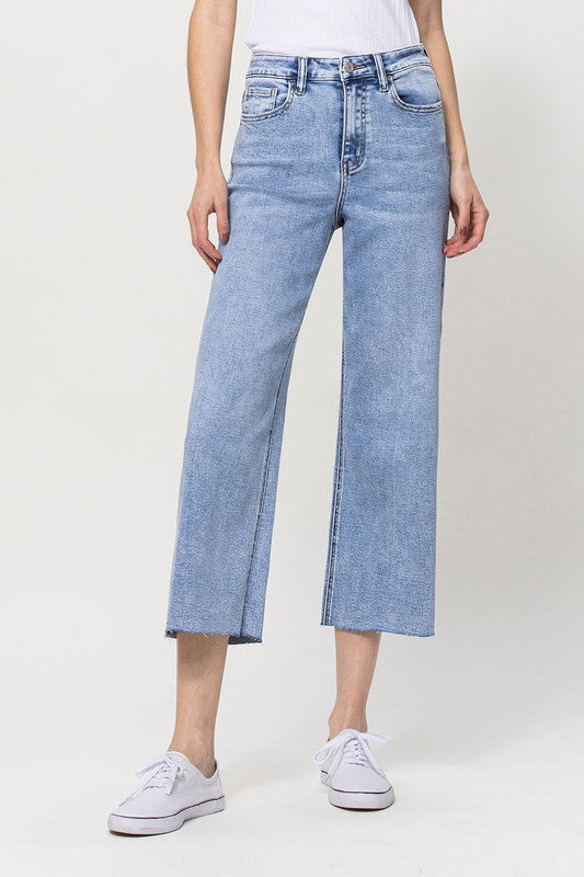 Super High Rise Crop Wide Leg Jeans from Vervet