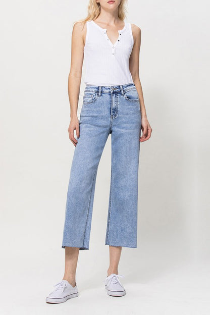 Super High Rise Crop Wide Leg Jeans from Vervet