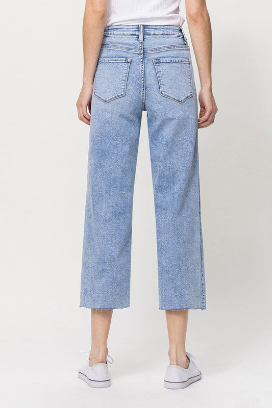 Super High Rise Crop Wide Leg Jeans from Vervet