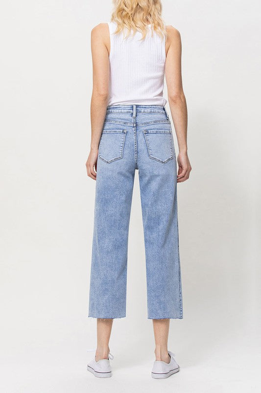 Super High Rise Crop Wide Leg Jeans from Vervet