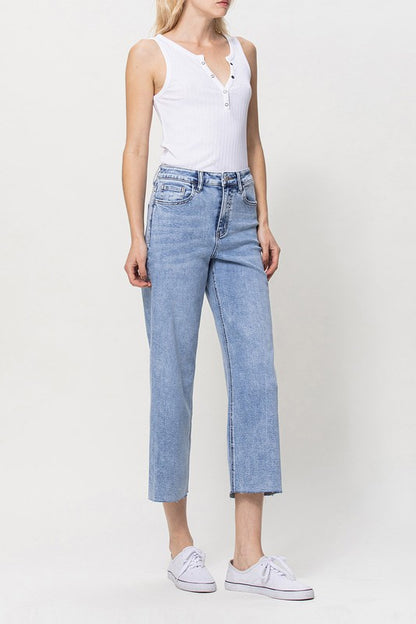 Super High Rise Crop Wide Leg Jeans from Vervet