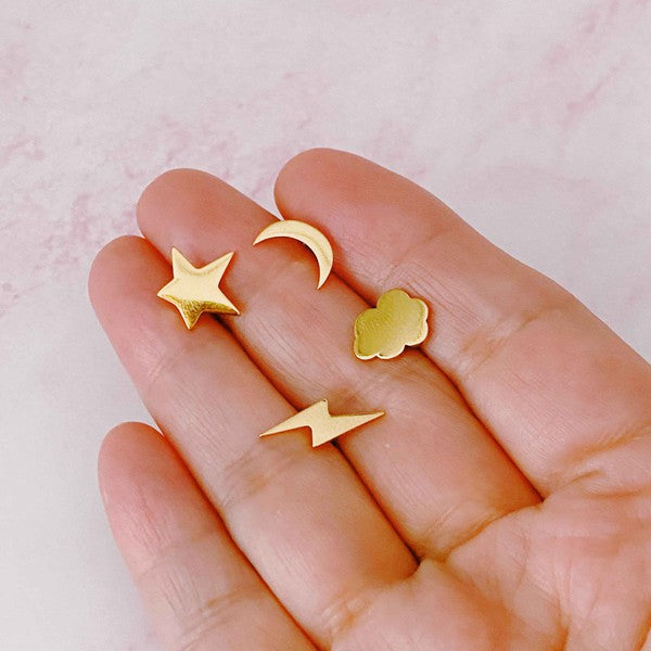 Love The Sky Stud Earrings Set - tarnish and water resistant