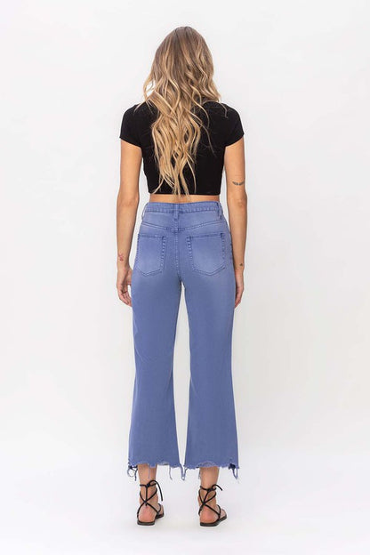 Blue 90"s Vintage Crop Flare Jeans  from Vervet