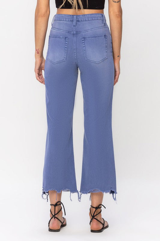 Blue 90"s Vintage Crop Flare Jeans  from Vervet