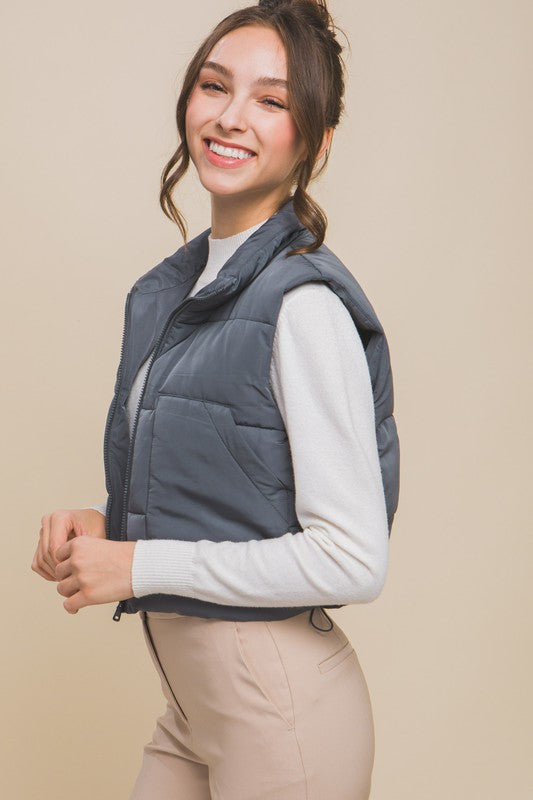 Puffer Vest With Pockets in 5 Fall Colors