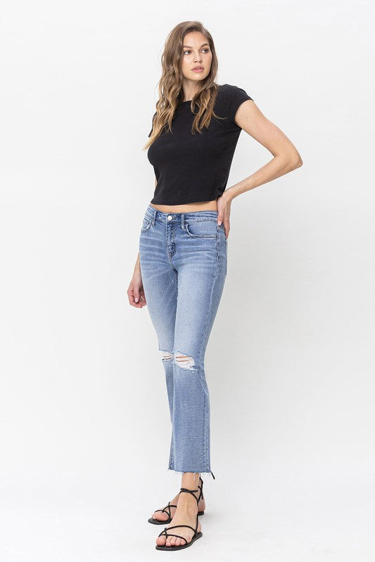 Mid Rise Kick Flare Jeans from Vervet