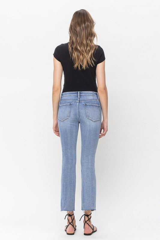 Mid Rise Kick Flare Jeans from Vervet