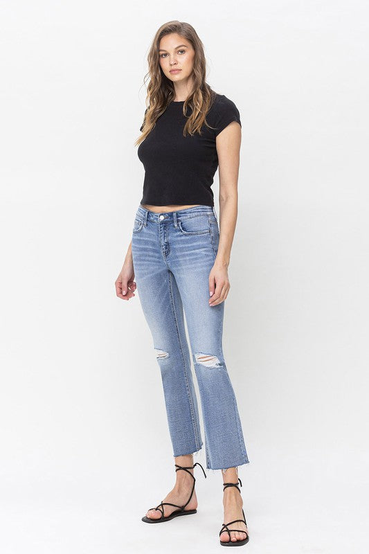 Mid Rise Kick Flare Jeans from Vervet