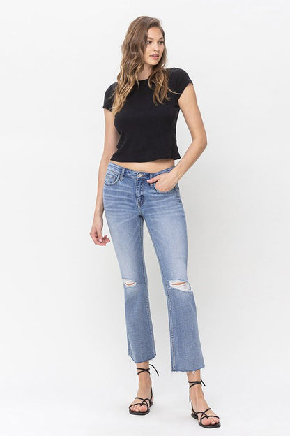 Mid Rise Kick Flare Jeans from Vervet