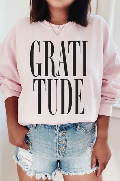 GRATITUDE THANKSGIVING GRAPHIC SWEATSHIRT