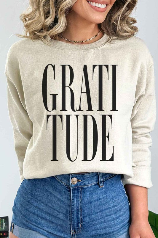 GRATITUDE THANKSGIVING GRAPHIC SWEATSHIRT