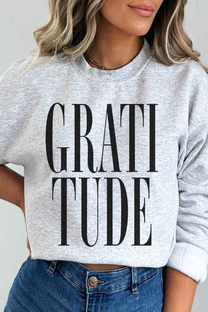 GRATITUDE THANKSGIVING GRAPHIC SWEATSHIRT