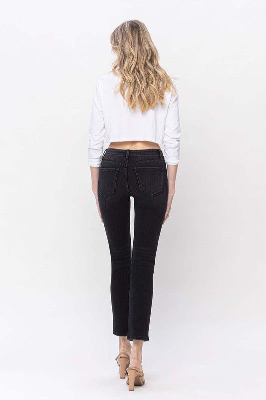 Mid Rise Ankle Slim Straight Jeans from Vervet