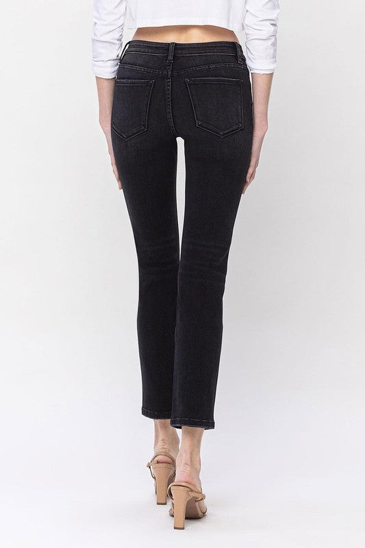 Mid Rise Ankle Slim Straight Jeans from Vervet