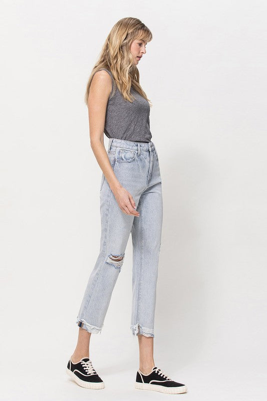 Super High Relaxed Cuffed Straight Jeansfrom Vervet